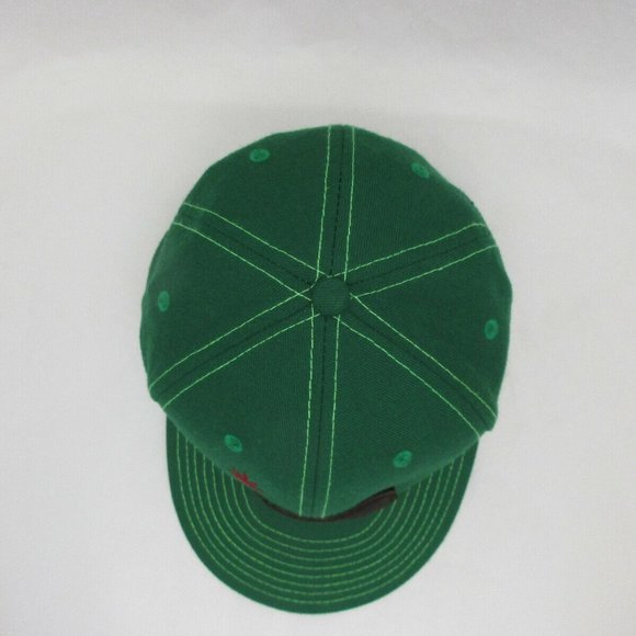 Vintage Grassroots California Bear and Red Leaf Hat Size 7 1/8 Green - Picture 6 of 10